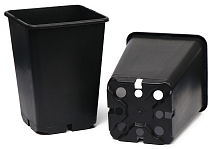 Горшок квадрат. КВ21Р, 7 л, 21*21*27 , литье, черный