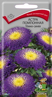 Астра помпонная Темно-синяя, 0,3 г