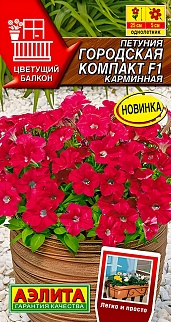 Петуния Городская компакт F1 карминная, 7 шт. 