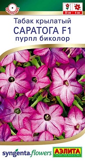 Табак крылатый Саратога F1 пурпл биколор, 5 шт.