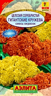 Целозия серебристая Гигантские кружева, смесь окрасок, 0,2 г