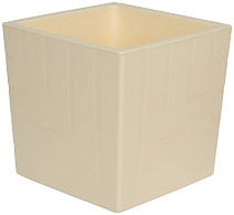 Кашпо Квадро с вкладкой, 1,2 л, ванильный