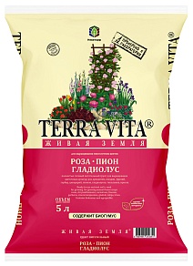 Грунт Terra Vita (Терра Вита) Роза-Пион-Гладиолус, 5 л