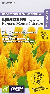 Целозия перистая Кимоно Желтый факел, 10 шт.