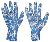 Перчатки садовые с покрытием голубые 7 размер SG 1927