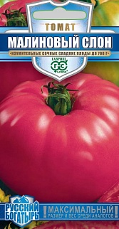 Томат Малиновый слон, 0,1 г. Русский богатырь.
