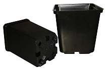 Горшок квадрат. КБ13Ц, 1,6 л, 13*13*13, литье. черный