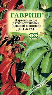 Виноград девичий пятилисточковый Дон Жуан, 5 шт. Лесной уголок.