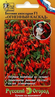 Бегония Огненный каскад F1 ампельная, 5 шт. Русский огород