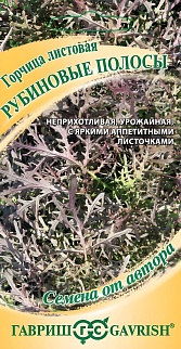 Горчица листовая Рубиновые полосы, 1,0 г. Семена от автора.