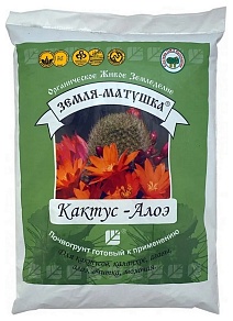 Земля-матушка чернозем, кактус-алоэ, 3 л