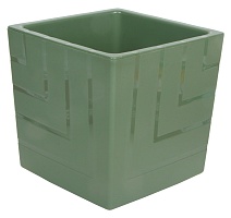 Кашпо Квадро с вкладкой,1,2 л, нефрит