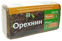 Кокосовый субстрат Орехнин-1 брикет, 9 л