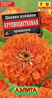 Цинния Крупноцветковая оранжевая, 0,3 г