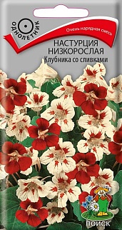 Настурция низкорослая Клубника со сливками, 1 г