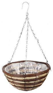 Кашпо плетеное из ротанга Конус d-30 см, 1 шт Грин Бэлт