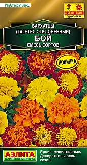 Бархатцы Бой, смесь сортов, 7 шт.