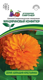 Цинния Мандариновый конфитюр, 5 шт. Барышня-крестьянка. 