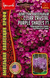 Алиссум Clear Crystal Purple Shades (Прозрачные кристально-фиолетовые оттенки) F1, 5шт.