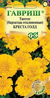 Бархатцы отклонённые Креста Голд, 10 шт. Элитная клумба.