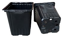 Горшок квадрат. КБ9М, 0,4 л, 9*9*8, форм. лист черный