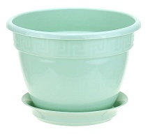 Кашпо Антик с поддоном, 0,75 л, мята