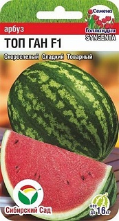 Арбуз Топ Ган F1, 3 шт. Семена Голландии. Сибирский сад.
