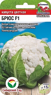 Капуста цветная Брюс F1, 10 шт. Голландия. Сибирский сад.