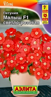 Петуния мини Малыш F1, многоцветковая, светло-розовая, 7 шт.
