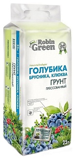 Грунт Для голубики, брусники, клюквы, 25 л Robin Green