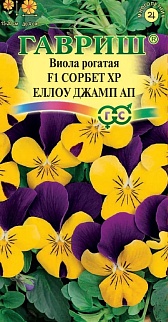 Виола рогатая Сорбет ХР еллоу джамп АП F1, 4 шт.