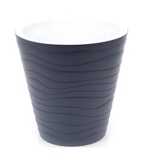 Кашпо Валенсия с вставкой, 2 л, антрацит