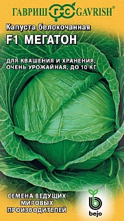 Капуста белокочанная Мегатон F1, 10 шт. Голландия.
