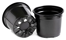 Горшок круглый Д11М, 0,6 л, 11*9,5, форм. лист черный