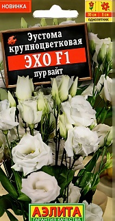 Эустома Эхо F1 пур вайт крупноцветковая, 5 шт.