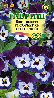 Виола рогатая Сорбет XP Парпл Фейс F1, 5 шт. 