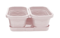 Кашпо Дуэт Валенсия, 2,9 л х 2 шт., пудра