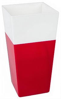 Кашпо Дуэт, h26 (1,8 л) красно-белый