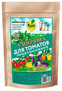 БИО-комплекс Удобрение органическое для томатов, перцев и баклажанов ТМ Удобряша, 900 г