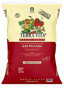 Грунт Terra Vita Живая Земля для рассады, 25 л