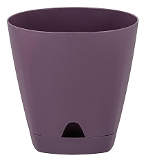 Горшок Амстердам с поддоном, 0,65 л, слива