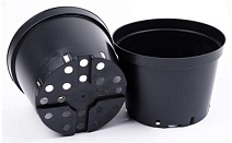 Горшок круглый ЗД26ЦТ, 7,5 л, 26*19 см, литье, черный