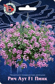 Пеларгония плющелистная ампельная Рич Аут F1 Пинк, 5 шт. Биотехника