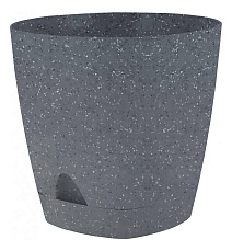 Горшок Амстердам с поддоном, 0,65 л, темный камень