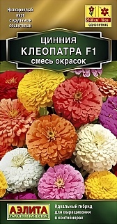 Цинния Клеопатра F1, смесь сортов, 12 шт.